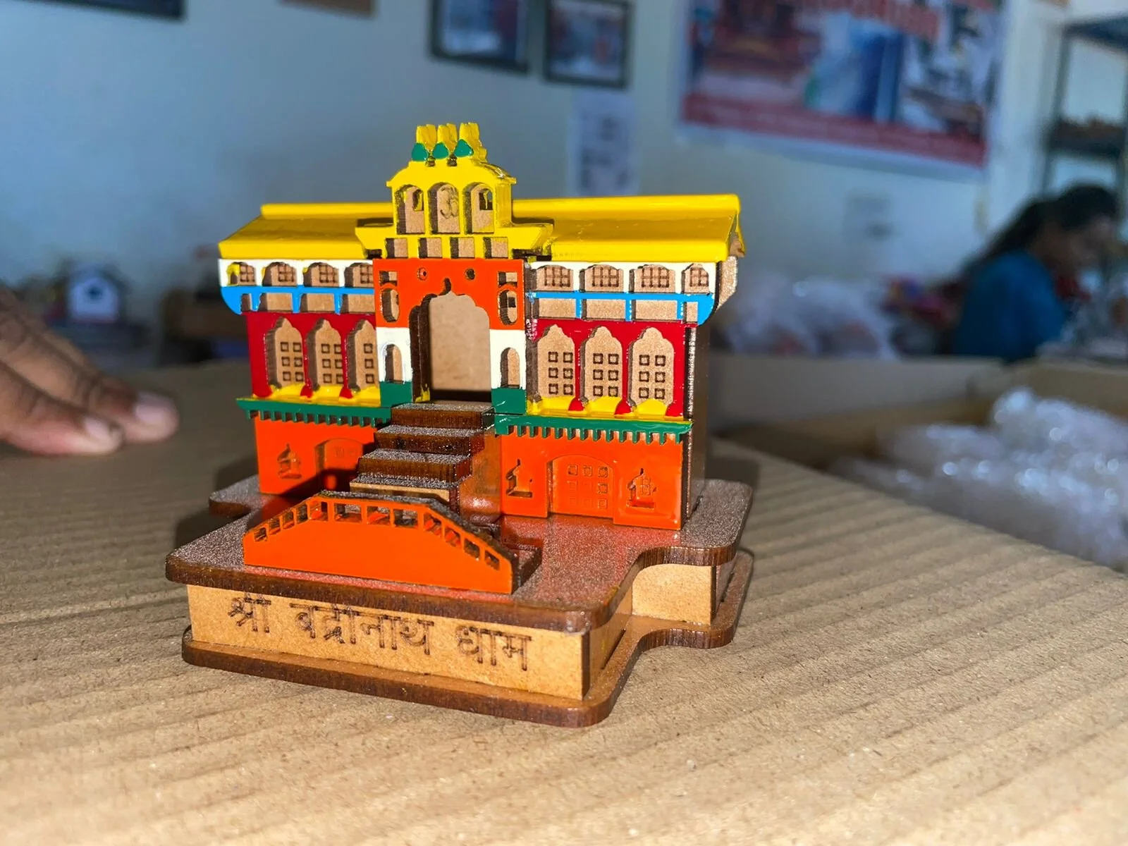Shri Badrinath Dham Mini Wooden Mandir - Image 2