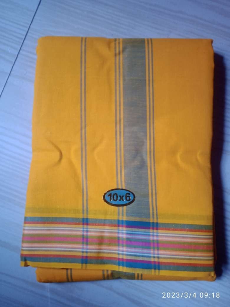 Saffron Colour Dhoti Duppta Sets Best Quality Cloth