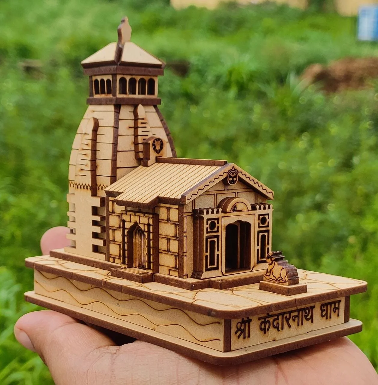 Kedarnath Mandir Mini 3D Wooden Mandir