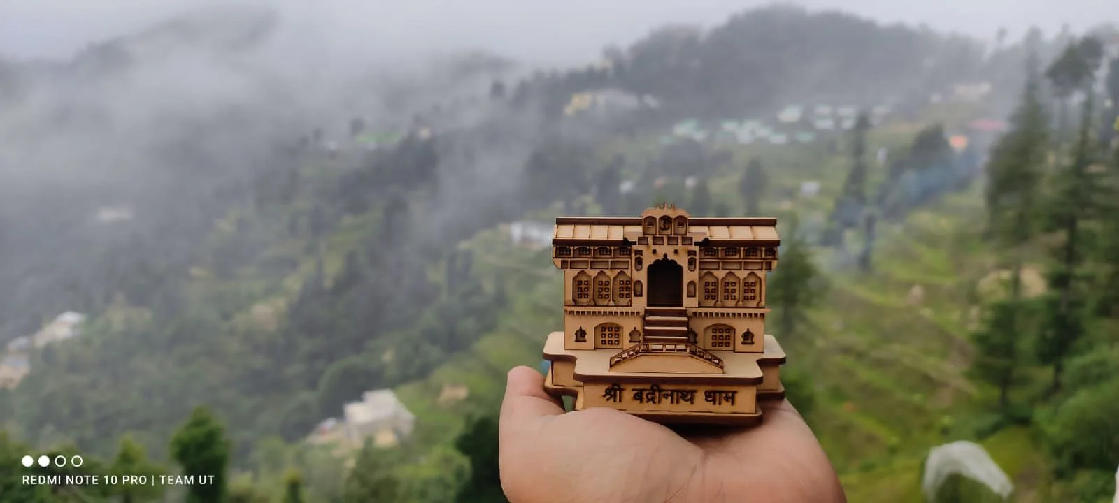 Badrinath Temple Mini Wooden Mandir
