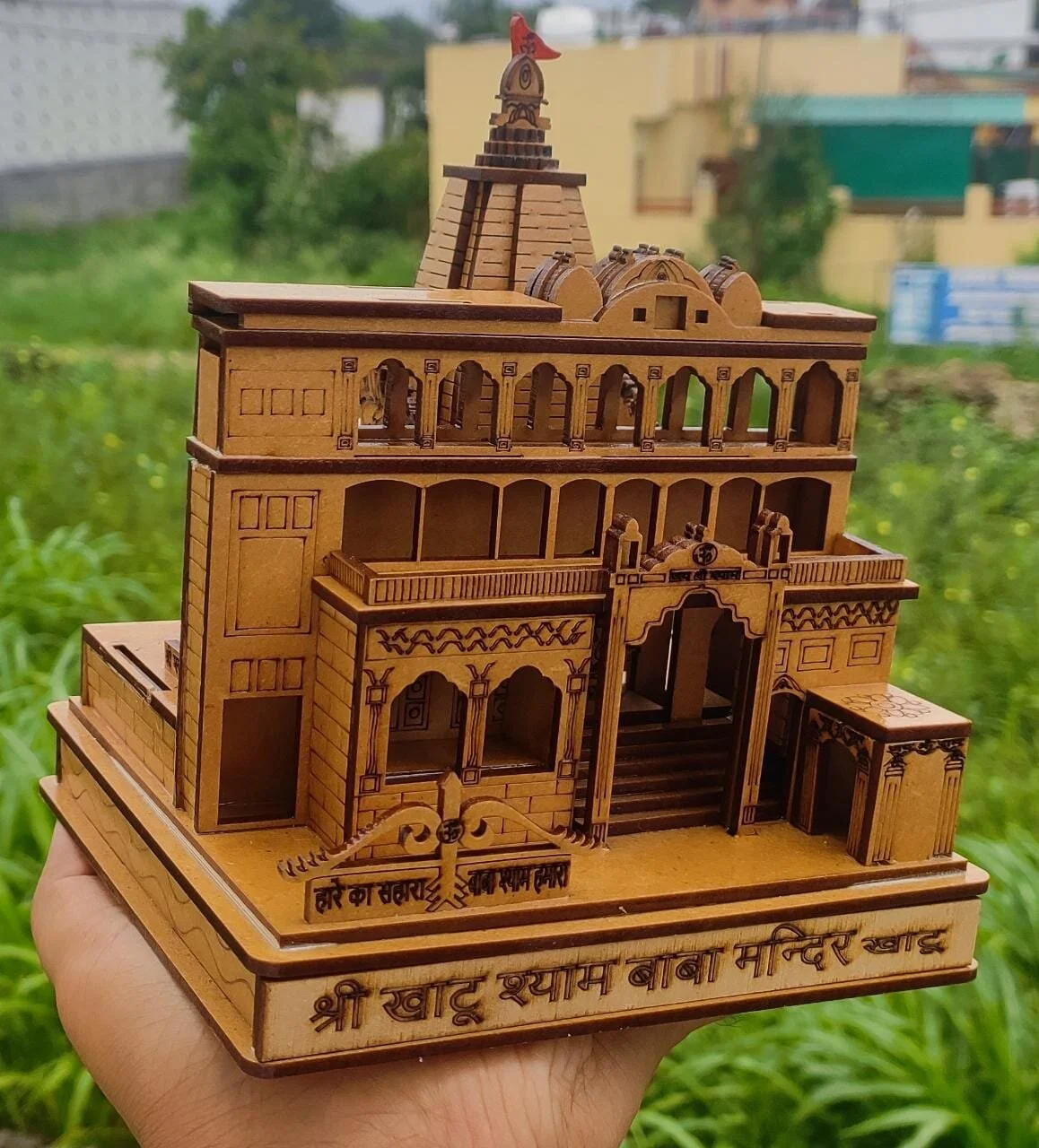 Khatu Shyam 3D Wooden Mandir - Image 2