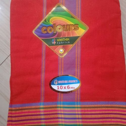 Red Colour Dhoti Duppta Sets Best Quality Cloth