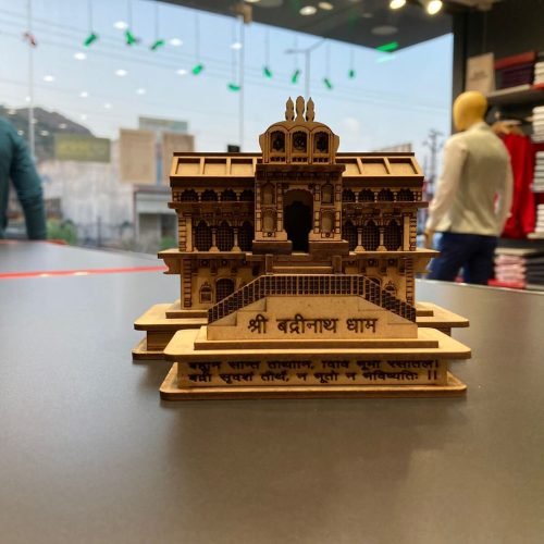 Badrinath Temple 3D Wooden Art