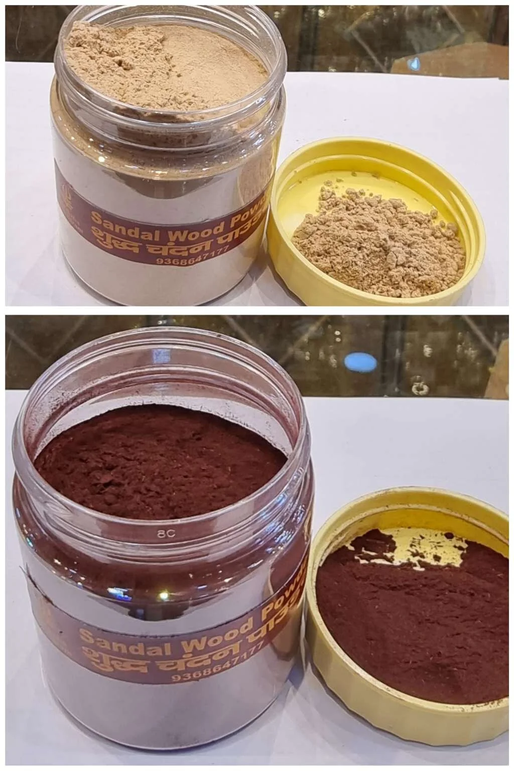 White & Red Sandal Powder Combo
