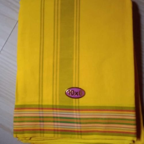 Yellow Colour Dhoti Duppta Sets Best Quality Cloth