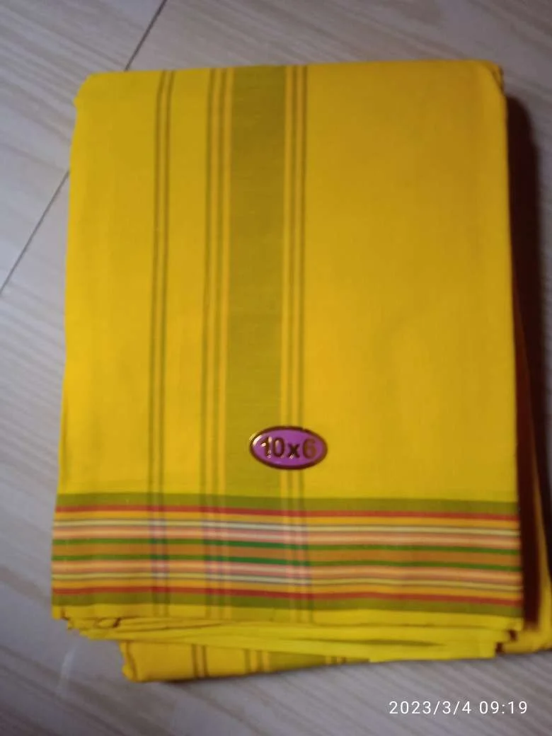 Yellow Colour Dhoti Duppta Sets Best Quality Cloth